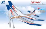 Model gumówki Fight Hawk II 500mm - samolot dwupłatowy z napędem gumowym